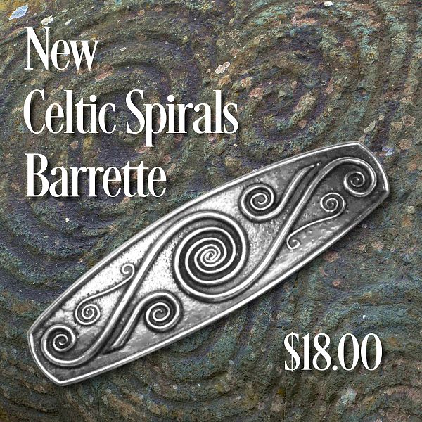 New Celtic Spirals Barrette